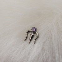 Nouveaux bijoux de piercing en titane ASTM F136, trident de Poséidon, labret à filetage interne, vente en gros