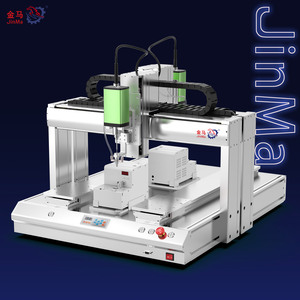 ماكينة تثبيت البراغي الصناعية الأوتوماتيكية المزدوجة من JINMA مع محرك وتروس لقفل سريع وتوفير الجهد - Product Image 2