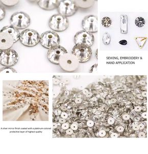 Autentici strass di cristallo Swarovski modello 3188 rotondo in pietra da cucire Austria-realizzato per il settore del cappello Streetwear e degli accessori urbani - Product Image 3