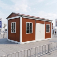 Maison préfabriquée modulaire en conteneur, structure en acier, abri événementiel portable, cabine d'exposition personnalisée pour bureau