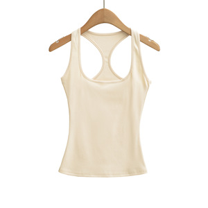 Basic V-neck Lightweight Spring Vest Fitted Four-Way Stretch Quick Dry <strong>Layering</strong> <strong>Top</strong> for Women - Product Image 2