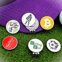 Marcador de Pelota de Golf con Clip para Gorra, Diseño Antiguo Personalizable, Esmalte, Protección RFID, Accesorios de Golf