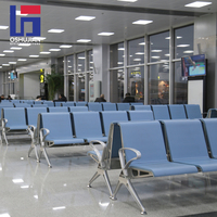 Tianfshan — chaise à trois places, en aluminium, pour station de train, hôpital, hôpital, entrepôt, banc