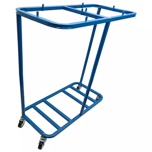 JH-Mech facile da usare Mobile porta sacchi per posta doppia in acciaio regolabile ed espandibile - Product Image 3