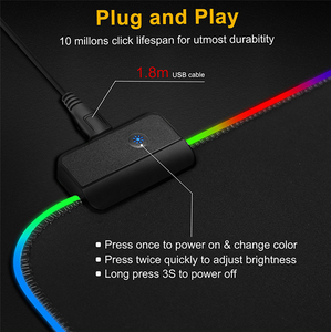 Blue Star RGB Mauspad XXL Computer-Tastaturunterlage Gaming-Zubehör <span class=keywords><strong>LED</strong></span> Gamer PC Verbindbare Matte USB Gaming-Schreibtischunterlage - Product Image 6