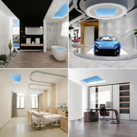 Plafonnier SkyLight bleu 50W, simule l'irradiation du soleil et le rythme biologique, lumière artificielle pour salon, bureau