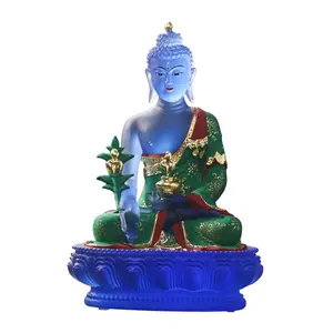 Penjualan langsung dari pabrik patung Buddha obat mengilap dan dicat untuk digunakan di rumah/Candi