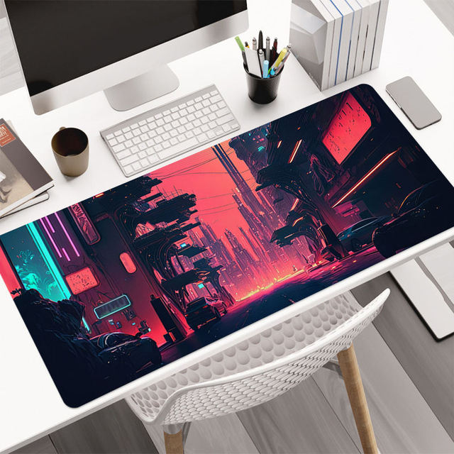 Gaming Mouse Pad Street Scene Design Waterproof Custom Plain Pads Bulk Rubber Mousepad Oem Customizable XXL XXXL OEM ODM