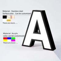 Lettres lumineuses LED 3D personnalisées pour numéro de maison solaire extérieur, enseignes en aluminium, panneau lumineux, lettres éclairées