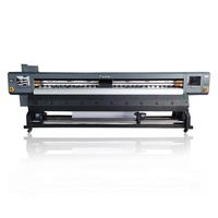Alta velocidad de gran formato 10FT 3,2 M Banner Tarpaulin Plotter Papel de pared Película ligera Lienzo Eco Solvente Impresora de inyección de tinta