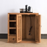 Zhuzi ZS006 Nouveau style chinois Armoire à thé multifonctionnelle en bois d'orme massif avec bouilloire automatique pour salon