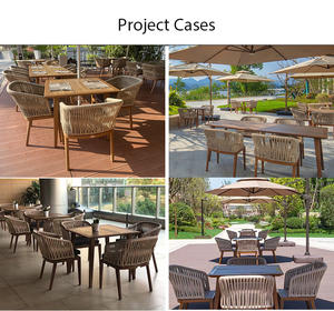 ODM OEM vente en gros de meubles de jardin extérieurs d'hôtel en rotin en aluminium avec coussin imperméable - Product Image 4