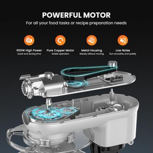<span class=keywords><strong>Batidora</strong></span> <span class=keywords><strong>de</strong></span> Pedestal Landwee 1400W con Tazón <span class=keywords><strong>de</strong></span> Acero Inoxidable <span class=keywords><strong>de</strong></span> 5.5L, Licuadora Multifuncional y Picadora <span class=keywords><strong>de</strong></span> Carne - Product Image 4