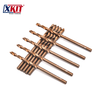 Foret hélicoïdal XKIT DIN 338 certifié M35 3,5 mm TiN - Haute précision, longue durée pour le perçage du métal/du plastique (carton de 10 tubes)