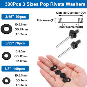 Baiguluo Blind Rivet Set 600pcs 1/8 In Round Head Aluminum With Washer For Communication Equipment - Product Image 4