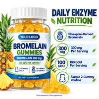 Gummies de bromélaïne pure 300 mg 1000 GDU, directement de l'usine OEM/ODM, complément pour le soutien quotidien de la santé