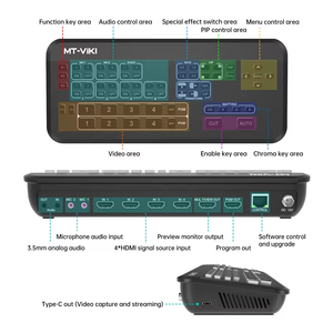 Switcher Video Full HD 1080p per Streaming <span class=keywords><strong>Live</strong></span>, Mixer Video Multi-Camera - Product Image 1