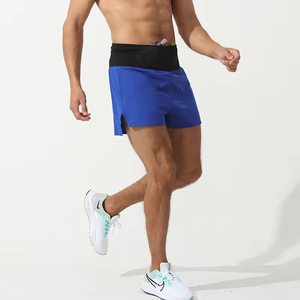 Pantalones cortos deportivos para correr de campo para hombre, pantalones cortos de fitness de cintura alta con goma, pantalones cortos de secado rápido para maratón y entrenamiento. - Product Image 1