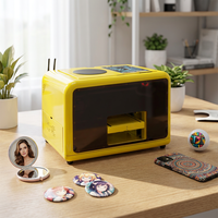 Imprimante UV pour petits objets, idéale pour les étuis de téléphone en cuir, les badges, les balles de golf, les porte-clés, avec prise en charge CMYKW et effet 3D en relief