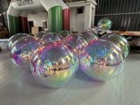 Boule miroir gonflable pour événements en plein air, pour la promotion de la marque, en PVC résistant aux intempéries