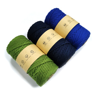 Cordon en coton torsadé 3 mm, trois brins, rond, écologique, pour vêtements - Product Image 2