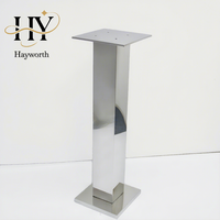 Support à fleurs rectangulaire en acier inoxydable doré Hayworth moderne de 1 m, fait main, durable, incassable, pour décoration de table de mariage