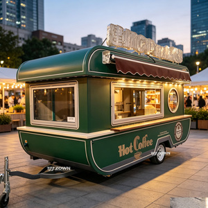 Remorque alimentaire mobile homologuée CE, aménagement personnalisé, chariot alimentaire remorquable avec système d'eau complet pour la restauration en plein air lors de foires et festivals - Product Image 1