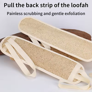 Eco-Friendly All-Natural Long Loofah Long Handle Back Scrubber <b>Body</b> Exfoliating Modern - Product Image 3