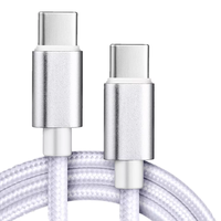 Câble USB-C vers USB-C tressé en nylon 240W, charge rapide, transfert de données haute vitesse, USB4, fil E-Marker pour téléphone, ordinateur portable, console de jeu