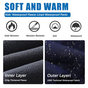 Winded winded מעובה פליז מעובה מכנסיים חיצונית לילדים סתיו/חורף חם טקטית - Product Image 5