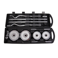 Haltère et haltère Logo personnalisé Fit Gym Equipment Case Curl bar Poids Set Réglable Fer 55kg Haltère Ensemble
