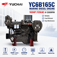 Moteur diesel marin SCDC Yuchai YC6B165C 165 CV 2300 tr/min 6 cylindres refroidi par eau turbocompressé et moteur de propulsion pour bateau