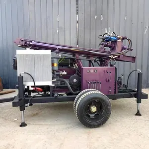 맞춤형 유압 바퀴 드릴링 머신 휴대용 최대 300 미터 지하 깊은 우물 구멍 드릴링 머신 - Product Image 2