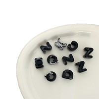 Perles en vrac à trou droit, faites à la main, en acrylique marbré, avec lettres anglaises, de haute qualité, pour breloques de téléphone - Vente en gros