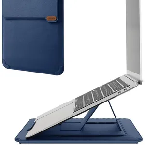 Nillkin กระเป๋าหุ้มแล็ปท็อปพร้อมฐาน,แผ่นรองเมาส์สำหรับ MacBook Pro วัสดุ PU รองเมาส์ที่วางแล็ปท็อปขาตั้งคอมพิวเตอร์แบบปรับได้พับได้
