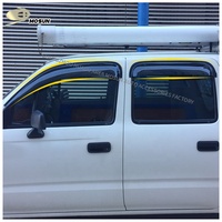 Visera para Ventana de PMMA para TOYOTA HILUX LN166 4dr 1997-2005, Protector de Ventilación, Protector contra la Intemperie, Cortavientos, Protector de Lluvia