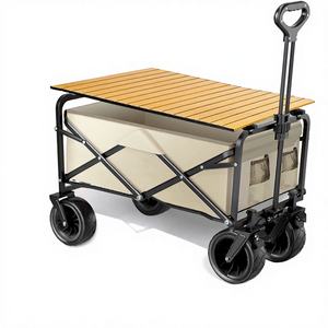 Camper Car Outdoor Foldable Carbon Steel <b>Trolley</b> <b>Camping</b> Picnic Off-Road Trailer Hand Pull Rod Stall Model 0089 60.5x18.5x74.5cm - Product Image 1