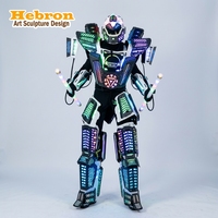 Costume de robot LED en gros, unisexe, pour adultes, idéal pour les spectacles de carnaval, de rave et de scène - En stock