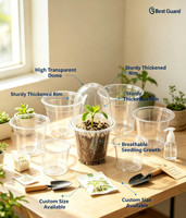 Op maat gemaakte, verdikte, recyclebare PET blisterverpakkingen voor planten- en zaailingkweekbakjes, transparante blister clamshells