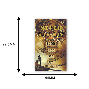 แท็บดึงสไตล์การพนันตั๋วแบบดึงสำหรับงานเลี้ยงชื่นชอบการปรับแต่งจำนวนมากตั๋วจับฉลากกระดาษ - Product Image 2