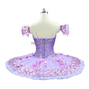 Profesional de alta calidad 12 capas tamaño personalizado Color personalizado mujeres niñas rendimiento desgaste <span class=keywords><strong>Lila</strong></span> Ballet tutú disfraces - Product Image 2