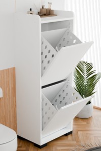 2-Tier <b>Foldable</b> <b>Laundry</b> <b>Basket</b> Bathroom <b>Laundry</b> Organizer <b>Laundry</b> Storage Cabinet Modern <b>Laundry</b> Cabinet - Product Image 1