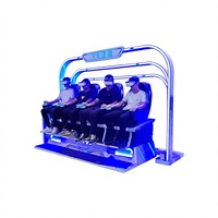 Parc d'attractions 4 places 9D VR Cinéma de réalité virtuelle Simulateur Cinéma VR multijoueur Chaises en fibre de verre Utilisation en intérieur/extérieur Aéroport