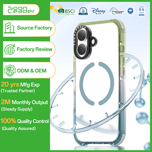 Soonleader Usine En Gros Gradient Anti-Chute Magnétique TPU TPE Bord Cas Antichoc Coloré Conception <span class=keywords><strong>Couverture</strong></span> de Téléphone Pour iPhone 16 - Product Image 1