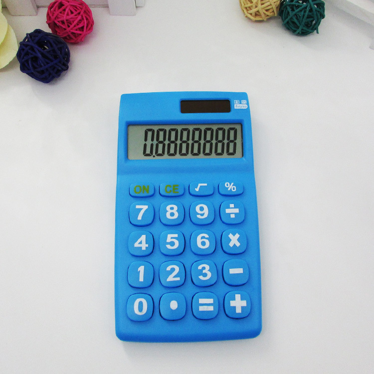 Promotional Gifts Colorful Dual Power Solar 8 Digits Mini Electronic Calculator