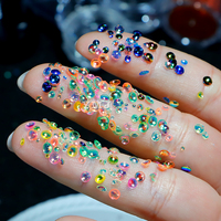 Paillettes néon bulles 3D populaires pour la décoration de gobelets, ongles et coupes à neige