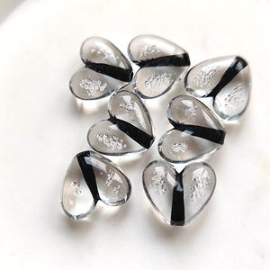 Cuentas acrílicas transparentes de corazón DIY más colores para elegir 17,7x15,6X8mm agujero: aproximadamente 2,5mm aproximadamente 386 unids/bolsa 1892167 - Product Image 3