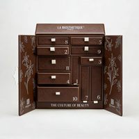 Boîte cadeau à double porte avec logo personnalisé, boîte en carton rigide magnétique, calendrier de l'avent, 24 jours, emballage de luxe noir mat avec dorure à chaud