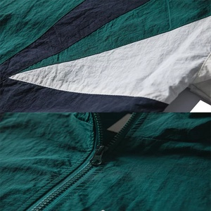 เสื้อแจ็คเก็ตผู้ชายสไตล์ลำลองสำหรับฤดูใบไม้ร่วง แบบกันน้ำ กันลม ระบายอากาศได้ดี ผ้าโพลีเอสเตอร์ยับๆ แต่งสีสันแบบ Color Block ตัดต่อผ้าแบบ Patchwork ซิปหน้า - Product Image 5