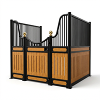 Écurie à chevaux préfabriquée, personnalisée, en acier galvanisé, avec toit, en bambou, portable et durable